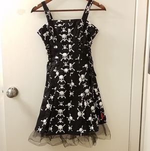 Vintage Rare Tripp NYC Skull Corset Dress - Free Ship!
